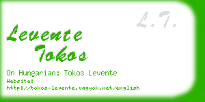 levente tokos business card